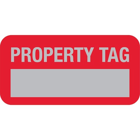 Lustre-Cal Property ID Label PROPERTY TAG5 Alum Dark Red 1.50in x 0.75in 1 Blank No Pad, 100PK 253769Ma1Rd0000